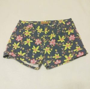 Blu Rein Blue Floral Shorts Size 16